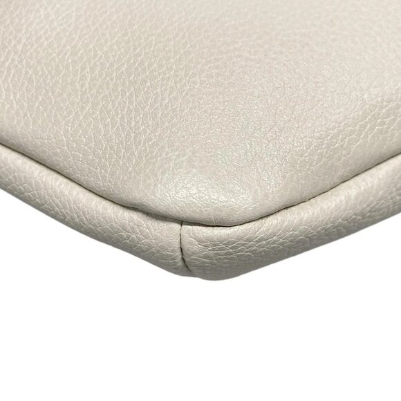 Auth GUCCI Print Small Belt Bag 527792 White Leather Bum Bag - Picture 5 of 16